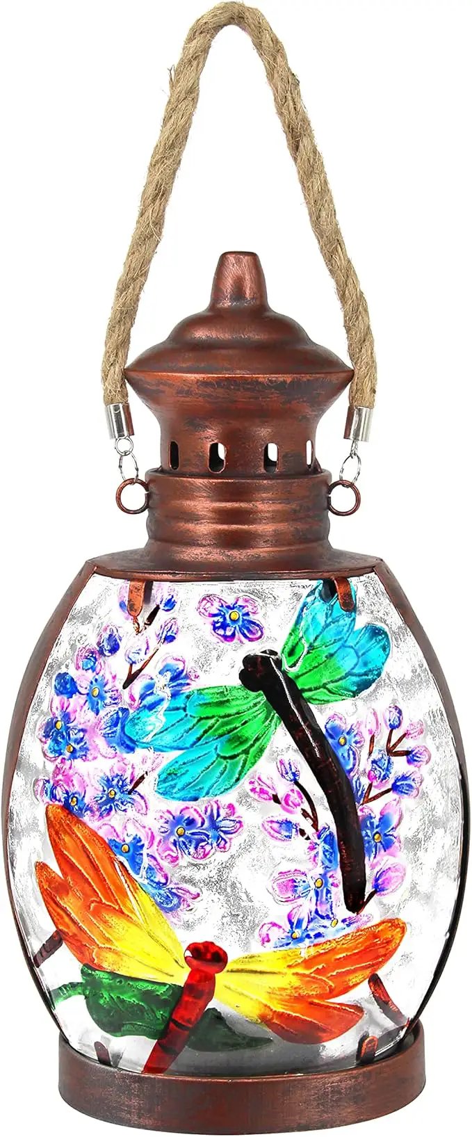Hanging Solar Lantern Outdoor Waterproof Dragonfly Decor Solar Lights Tabletop Lamp for Outdoor Garden Yard Patio Ornament by GreenHaven Gardens