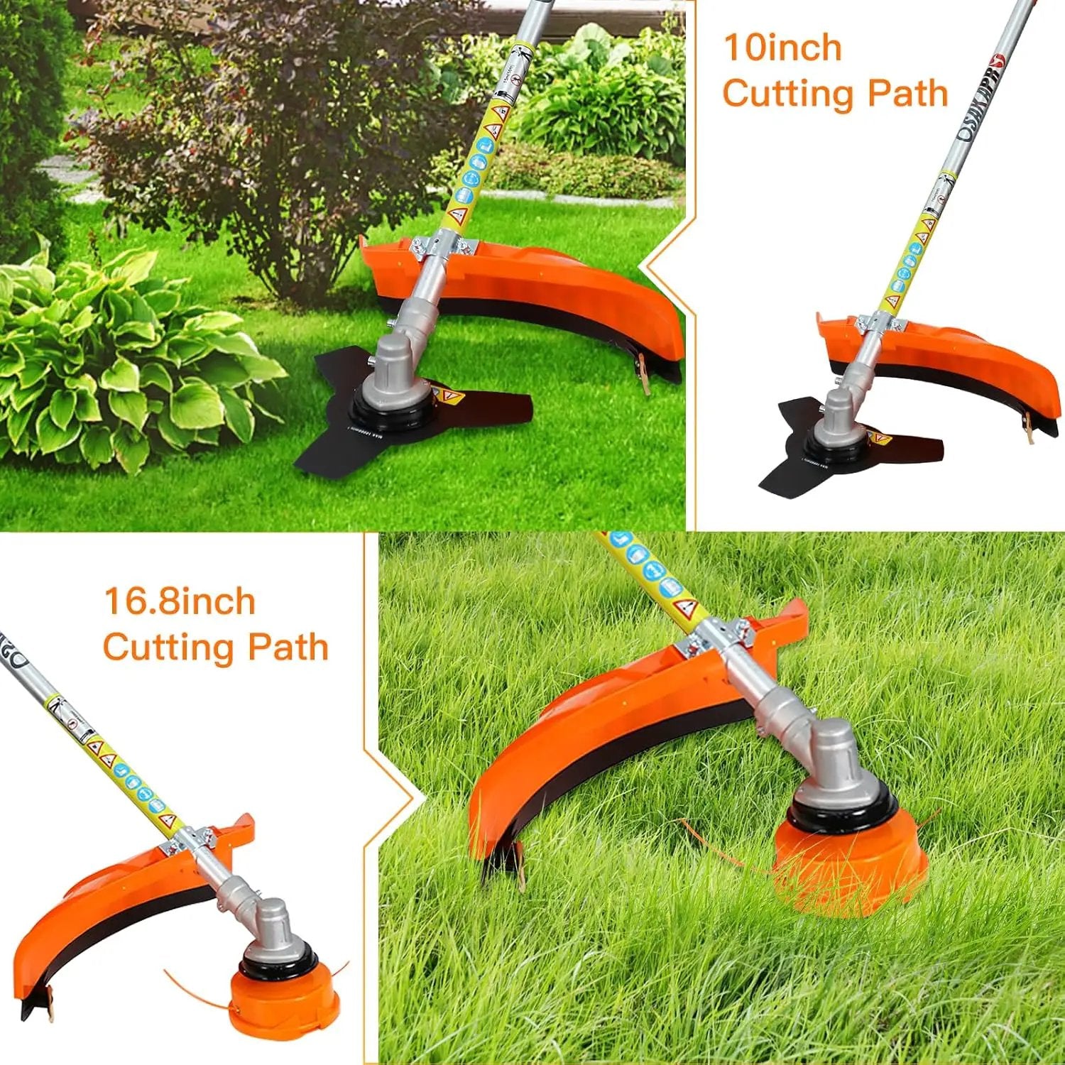 Gas Trimmer Weed Eater 52cc 2-Stroke,6 in 1 Multi-Functional Petrol Trimmer Hedge Trimmer Pole Saw Trimmer for Quick Weed Grass Cleaning Crop Seed Soil Protection Tools by GreenHaven Gardens