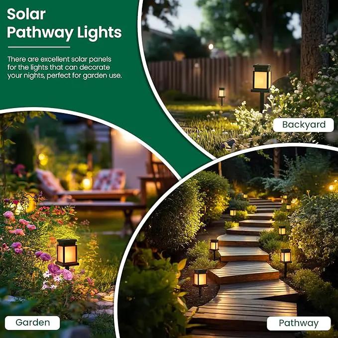 GIGALUMI Solar Lanterns Outdoor Waterproof, 4 Pack Hanging Solar Lanterns for Outside, Flame Effect Outdoor Lights for Pathway, Garden, Patio, Lawn, Porch, Gazebo, Tent, Tree, Yard(Flickering Lights) by GreenHaven Gardens