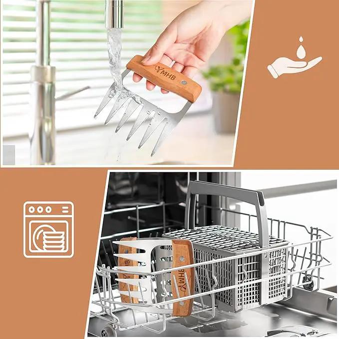 Metal Meat Shredder Claws - BBQ Grilling Gifts for Men & Women, Shredding Claws for Pulled Pork - Christmas Gifts for Dad, Father, Husband by GreenHaven Gardens