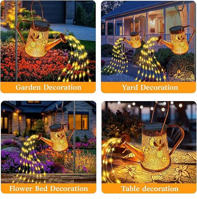 Solar Watering Can Lights,Hummingbird Mother's Day Gifts for Women Mom Grandma Birthday, Large Hanging Solar Lantern Waterproof Outdoor Garden Decorations for Yard Porch Landscape Patio Pathway by GreenHaven Gardens