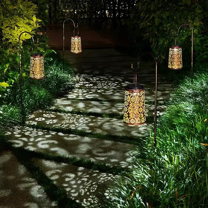 Classic Retro Solar Decorative Outdoor Lanterns for Garden, Porch, Pathway, Deck, Pool, and Balcony Decoration, Waterproof Hanging Solar LED Lights ,Warm and Cool Light as Gifts for Elders by GreenHaven Gardens