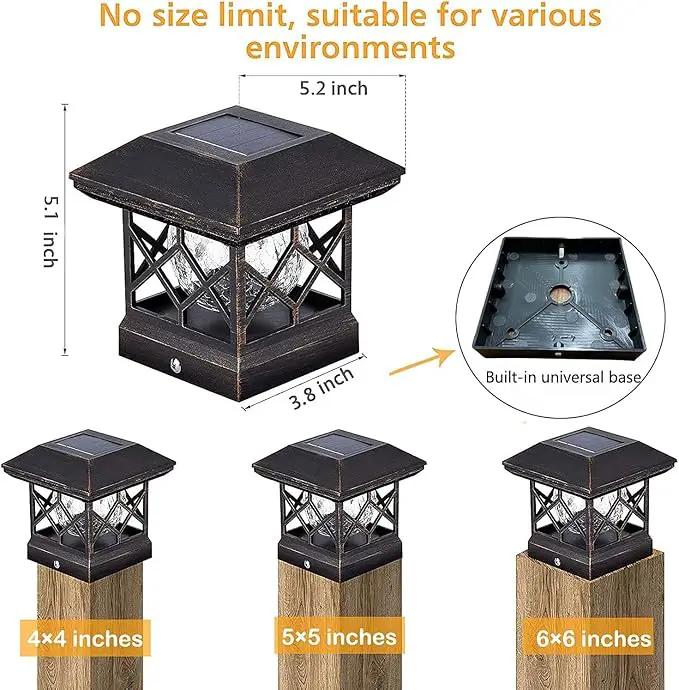 TWINSLUXES Solar Cap Lights Outdoor - Waterproof LED Fence Solar Lights for 3.5x3.5/4x4/5x5 Wood Posts in Patio, Deck or Garden Decoration by GreenHaven Gardens