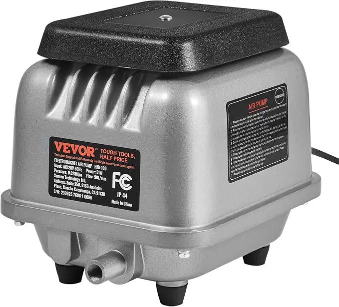 VEVOR Linear Air Pump, 109L/Min Air Flow Septic Aerator Pump, Aeration System for 1/2 Acre 10 FT Deep Ponds, Water Gardens, Waste Treatments, Septic Tanks, Aquariums, Seafood Restaurants, Fish Farms by GreenHaven Gardens