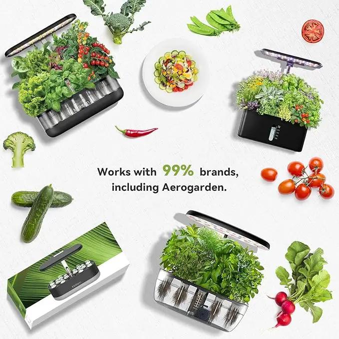 inbloom Fruit Seed Pod Kit for AeroGarden, Ahopegarden, GARDENCUBE, MUFGA, iDoo Hydroponics Growing System, 50-Pods (350+ Seeds Include Strawberry, Tomato, Cucumber, Pea, Ruby Queen Beet) by GreenHaven Gardens