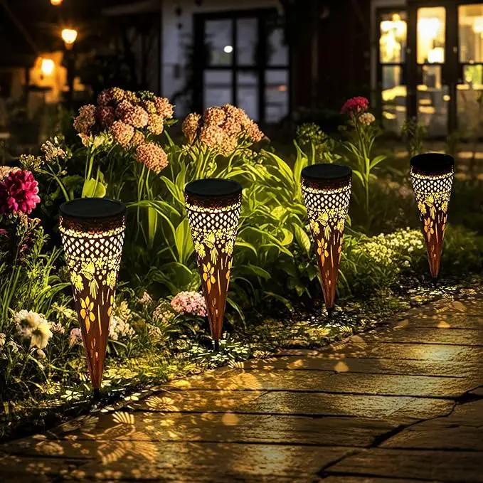 Solar Hummingbirds Garden Stakes Lights 4Pack Outdoor Decorative Lighting for Yard Pathway Patio Decor Lawn Ornament Gifts for Women Mom by GreenHaven Gardens