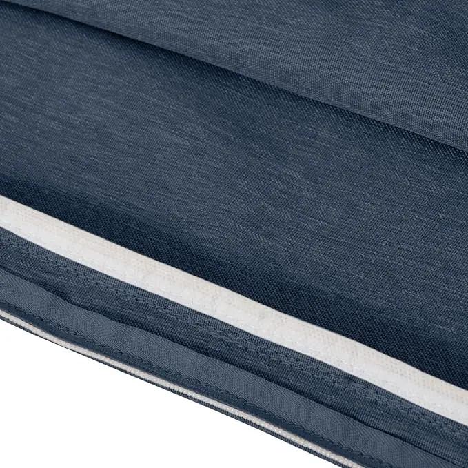 Classic Accessories Montlake Water-Resistant 23 x 20 x 4 Inch Patio Lounge Back Cushion, Heather Indigo Blue, Outdoor Loveseat Cushions by GreenHaven Gardens