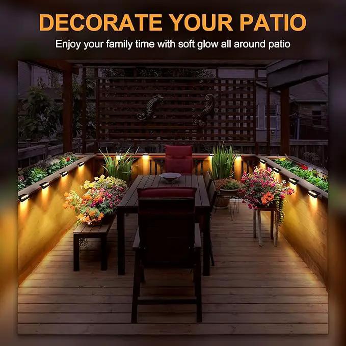 SOLPEX Solar Fence Lights, 6 LEDs Solar Lights Outdoor Waterproof Solar Powered for Deck, Stair, Front Porch, Balcony, Walkway, Garden, Yard, Patio, Pool Decor, IP65 Waterproof (16 Pack, Warm White) by GreenHaven Gardens