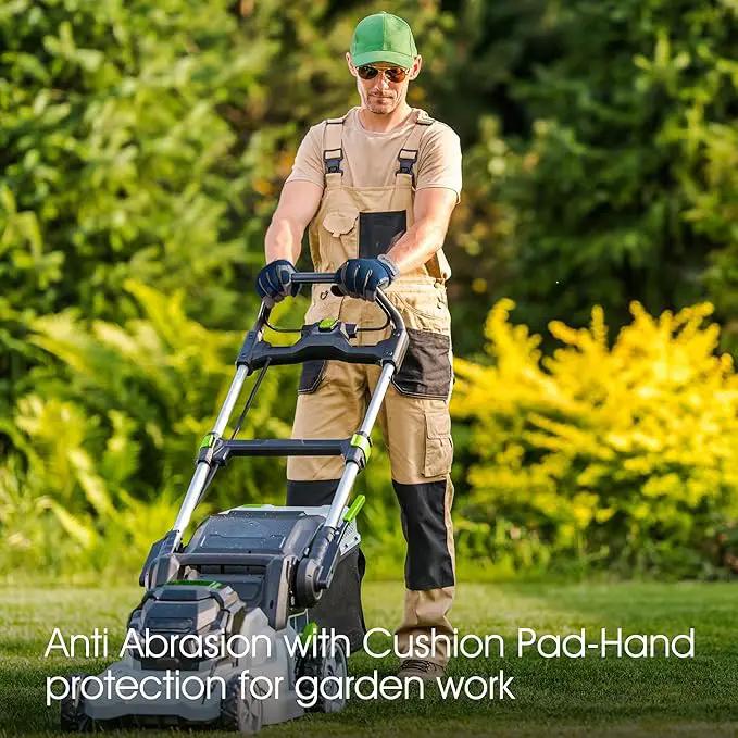 COOLJOB Thorn Proof Garden Gloves with Touchscreen Fingers for Men, Rose Pruning Work Gloves with Palm Cushion for Gardener, Farmer and Landscaper (Navy 1 Pair Medium) by GreenHaven Gardens