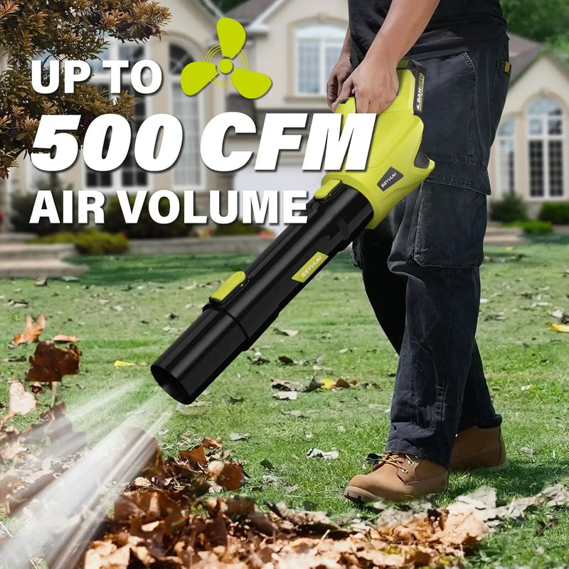 SEYVUM 20V String Trimmer and Leaf Blower Combo Kit, 12-inch Cordless Weed Trimmer with 6 Pcs Grass Cutter Spool Line, 500 CFM Electric Leaf Blower for Lawn Care with 2 X 4.0Ah Battery and Charger by GreenHaven Gardens