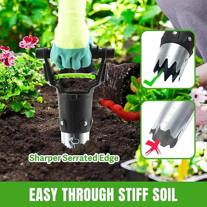 joyhalo Garden Bulb Planter Tool, 5 inch Depth Bulb Planting Tool, Gardening Garden Tools, Automatic Soil Release Bulb Planters for Plants Seeds & Bulbs Tulip Daffodils Dahlias Lilies Onions by GreenHaven Gardens