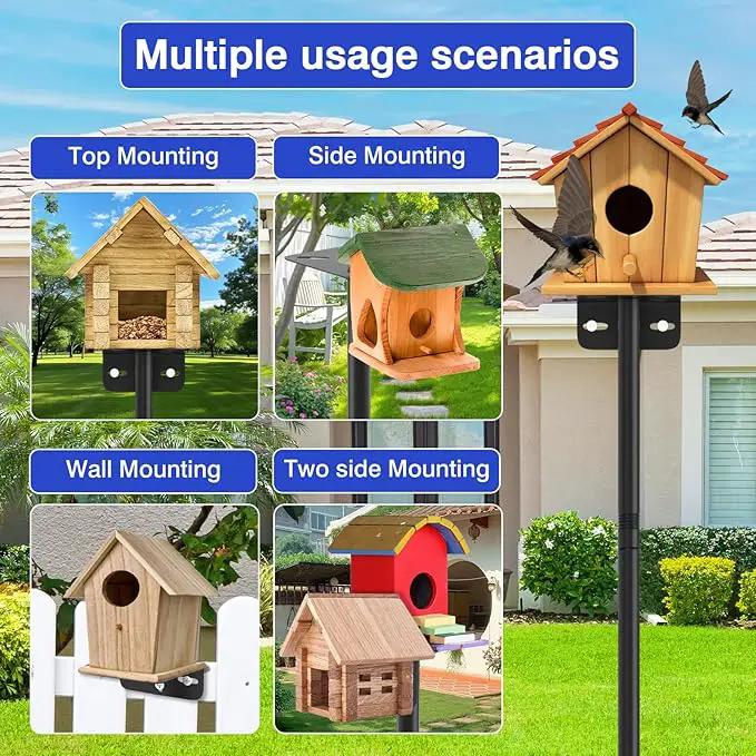 72 Inch Adjustable Bird Feeder Pole,Bird House Pole Suitable for Feeders & Birdhouse,Weather Station,Heavy-Duty Rustproof Design,Enhance Outdoor Decor & Birdwatching Experience (1 Pack 72 inch) by GreenHaven Gardens