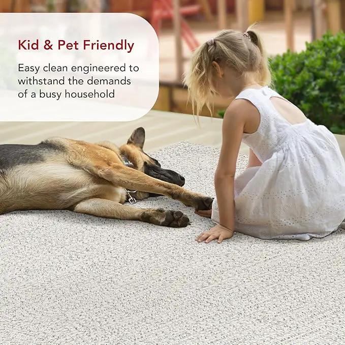 nuLOOM 2' x 8' Solid Hand Braided Indoor/Outdoor Area Rug, Pet-Friendly, High Traffic, Weather Resistant, for Patio, Balcony, Bedroom, Living, Dining Room, Wynn Ivory by GreenHaven Gardens