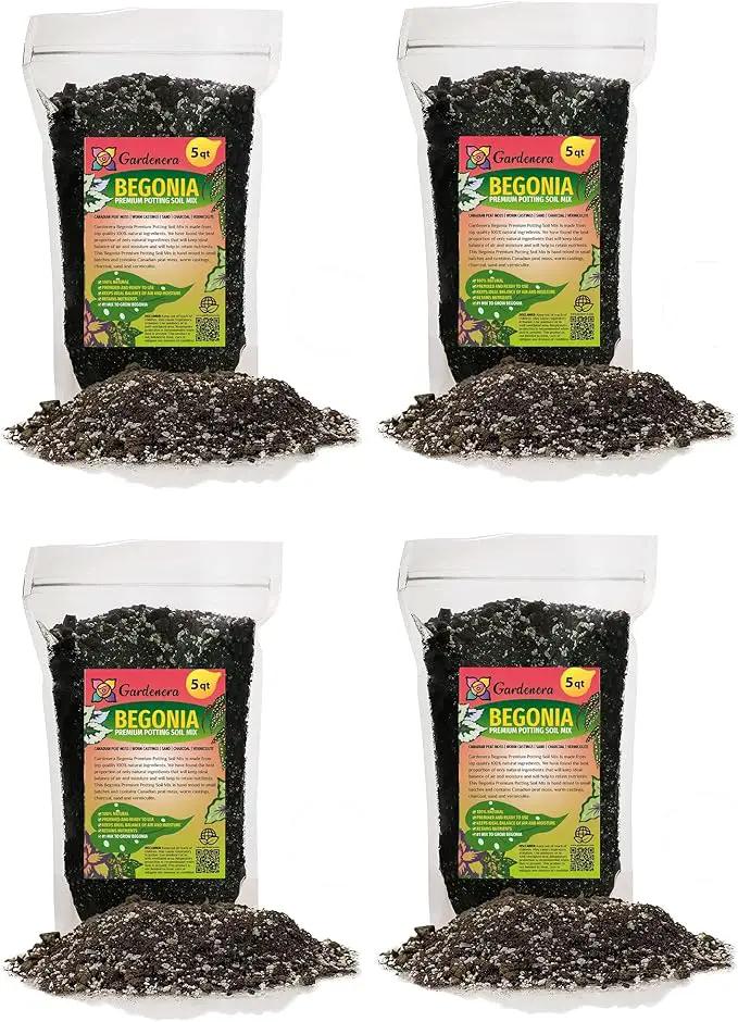 Begonia Potting Mix - Unlock Robust Growth and Enchanting Blossoms with Our High-Performance Formula - 20 Quart by GreenHaven Gardens