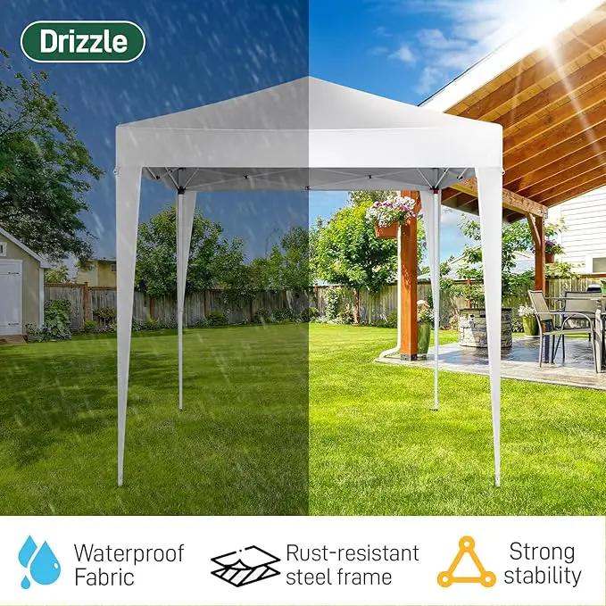 Outvita 6.5x6.5ft Pop Up Canopy Tent, Outdoor Instant Shelter Folding Canopy with Carry Bag for Commercial Events, Party, Backyard BBQ, Camping White by GreenHaven Gardens