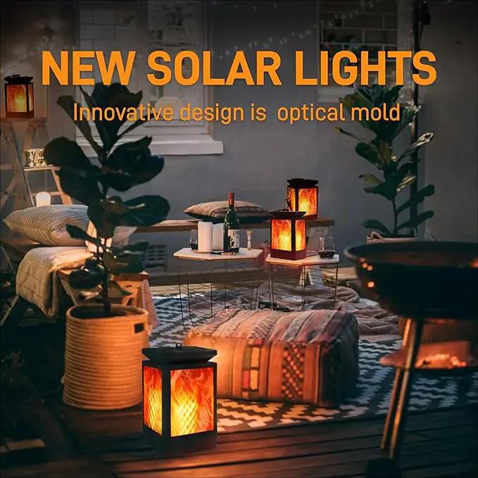 Solar Lanterns Outdoor Waterproof, 3 Modes Changing Flickering Flame Upgraded Solar Lights, Auto On/Off Solar Powered Hanging Lanterns for Patio, Yard, Garden Decor by GreenHaven Gardens