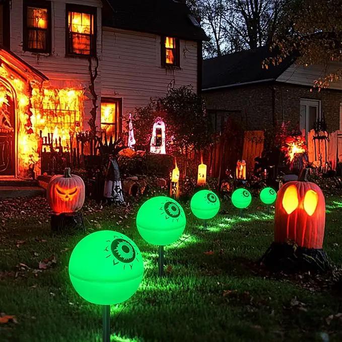 Upgraded 5 Pack Solar Halloween Garden Lights Outdoor Halloween Decorations, LED Waterproof Solar Globe Lights for Outside Yard Patio Pathway Party Halloween Decor, YS002-1 by GreenHaven Gardens