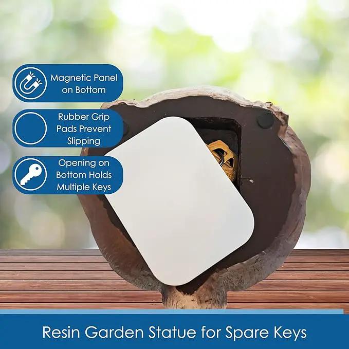 Stocky Squirrel Outdoor Hidden Key Hider and Decorative Patio, Lawn and Garden Statue by GreenHaven Gardens
