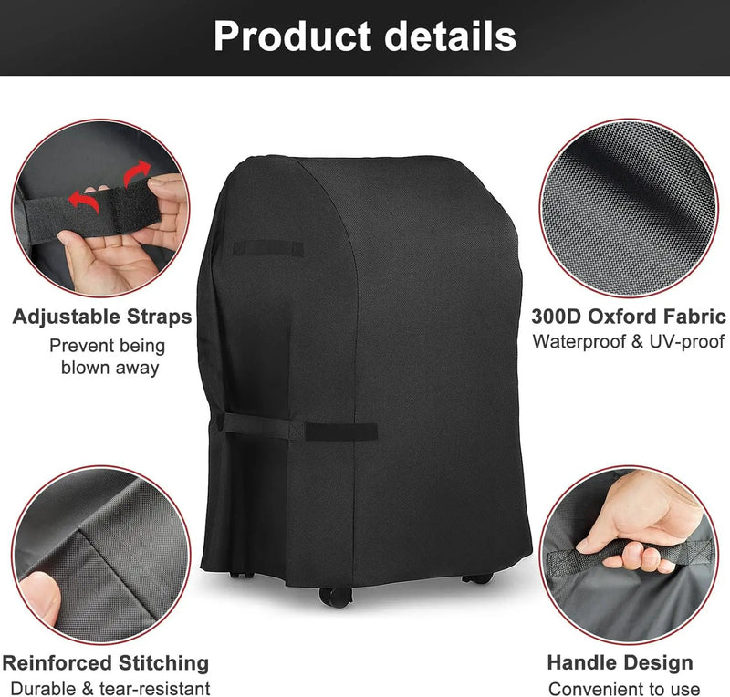 LBTING Grill Cover, 40-inch Heavy Duty 300D Oxford Waterproof Windproof UV Resistant BBQ Gas Grill Cover for Outdoor Barbecue Fit Most Brands Weber, Brinkmann, Char Broil, Holland by GreenHaven Gardens