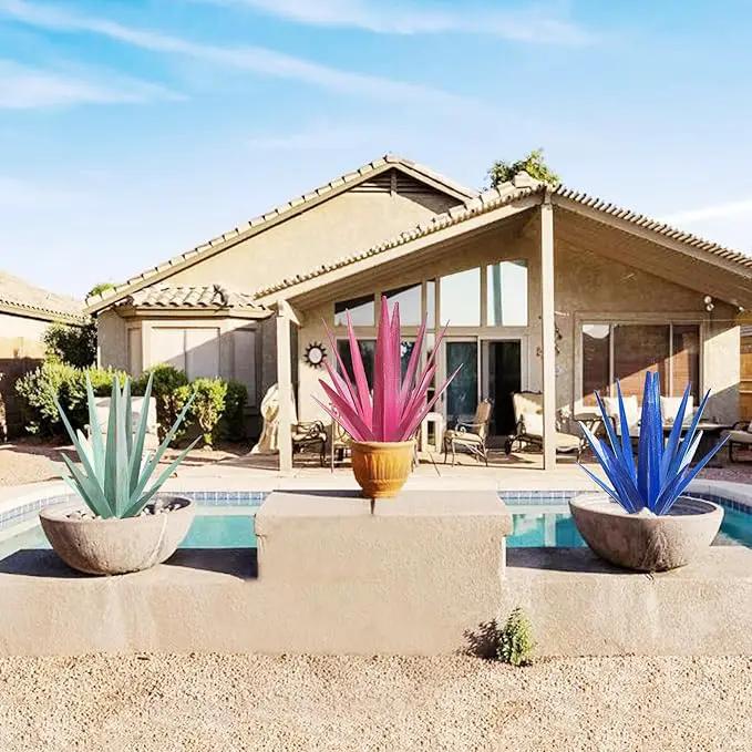 Large Tequila Rustic Sculpture, Metal Yard Art, Metal Agave Plants Outdoor Decor, Agave Metal Plants for Yard by GreenHaven Gardens