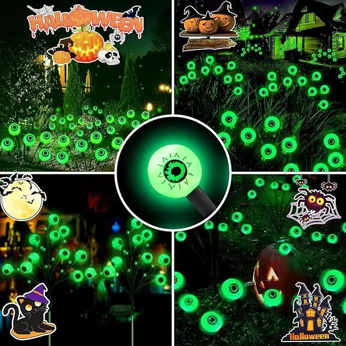 Aogist Halloween Decorations Eyeball Swaying Firefly Light Bright Long Standby Time Waterproof Outdoor Lights for Beautiful Spaces Garden Yard Lawn Pathway Porch Party Decor (Green, 2 Pack-12 LEDs) by GreenHaven Gardens