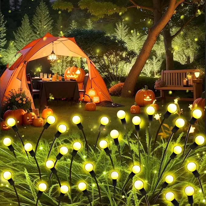 Solar Firefly Lights Outdoor, 8 Pack 96 LED Waterproof, Sway by Wind, Swaying Light for Yard Patio Backyard Garden Planter Flower Bed Pathway Outdoor Decoration (Warm White) by GreenHaven Gardens