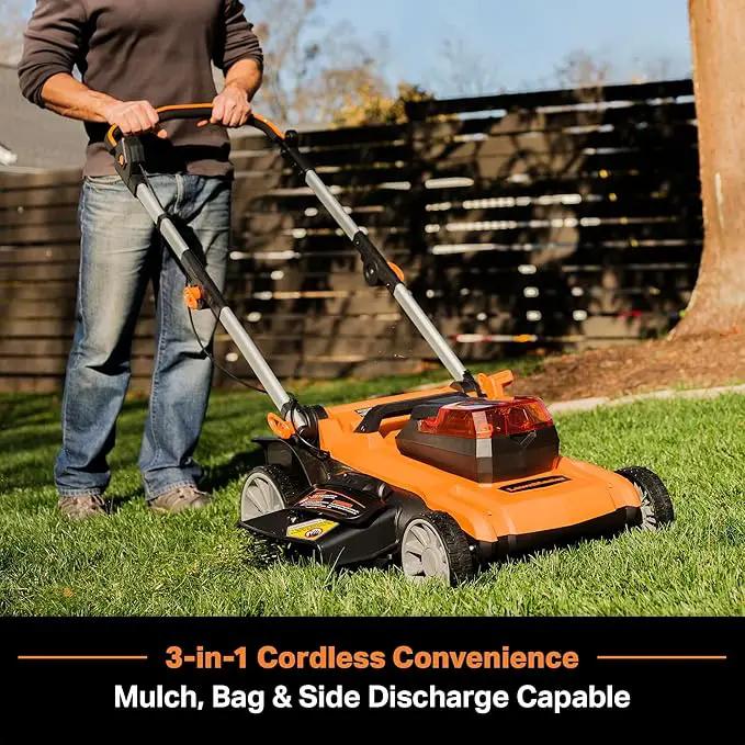 LawnMaster CLMF4819A 48V MAX* 19-inch Brushless Cordless Mower with 2X24V MAX* 4.0Ah Battery and a Dual Charger by GreenHaven Gardens