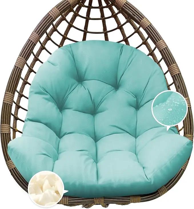Egg Chair Cushion Replacement, Waterproof Outdoor Hanging Egg Chair Cushion Hammock Swing Chairs Cushions Pads, U-Shaped Thickened Cushions for Hanging Eggs Chairs, 47x33x7 Inches (Teal) by GreenHaven Gardens
