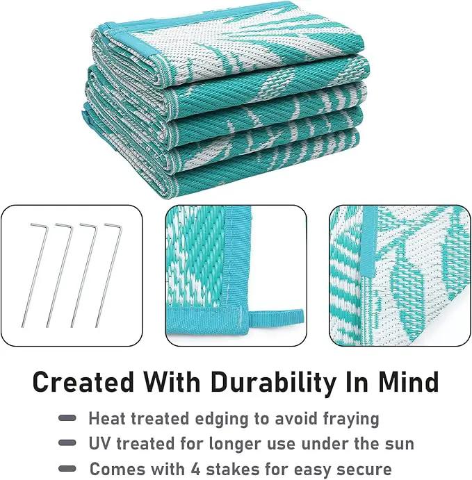 HiiARug Outdoor Rugs 9x12 for Patios Clearance Large Outdoor Rug, Outdoor Plastic Straw Rug RV Camping Rug Large Outdoor Mat for RV, Patio, Backyard, Deck, Picnic, Beach, Trailer, Camping by GreenHaven Gardens