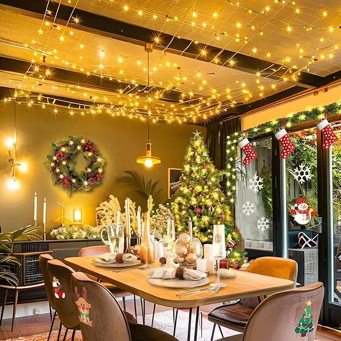 KNONEW Christmas String Lights Indoor Plug in,60FT 180LED Outdoor Waterproof Fairy Lights,8 Lighting Modes,Timer Memory Function for Bedroom Patio Balcony Party (Warm White) by GreenHaven Gardens