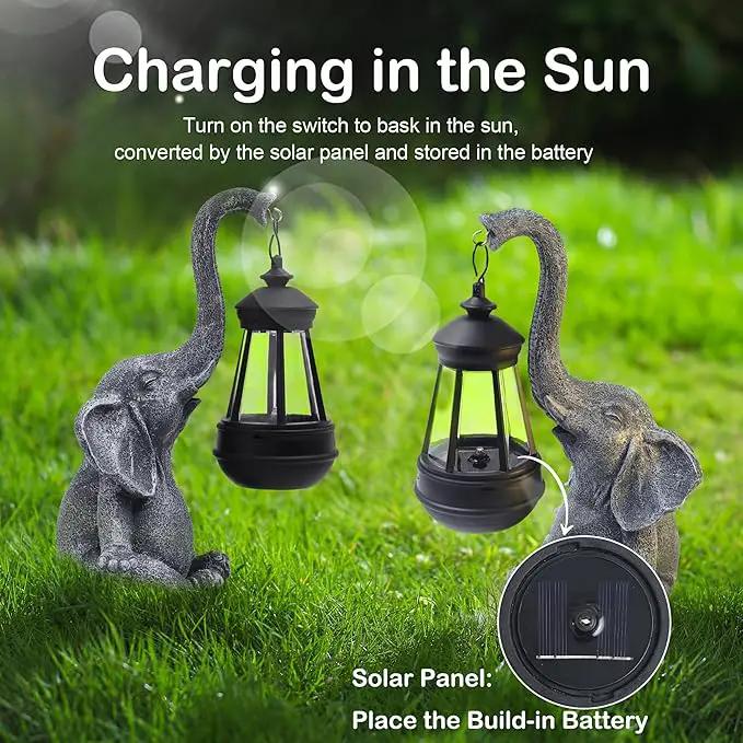 Attivolife Lucky Elephant Solar Statue Light for Garden Decor, Outdoor Waterproof Figurines Lamp, Art Patio Lawn Easter Balcon Yard Ornament - Beautifully Home Ideal Birthdays Gifts for Women Mom by GreenHaven Gardens