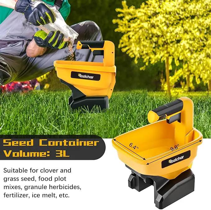 Rozlchar Power Spreader Compatible for Dewalt 20V/60V Battery, Seed Spreader for Year-Round, Covers Up to 5,000 sq. ft.(Tool Only, No Battery) by GreenHaven Gardens