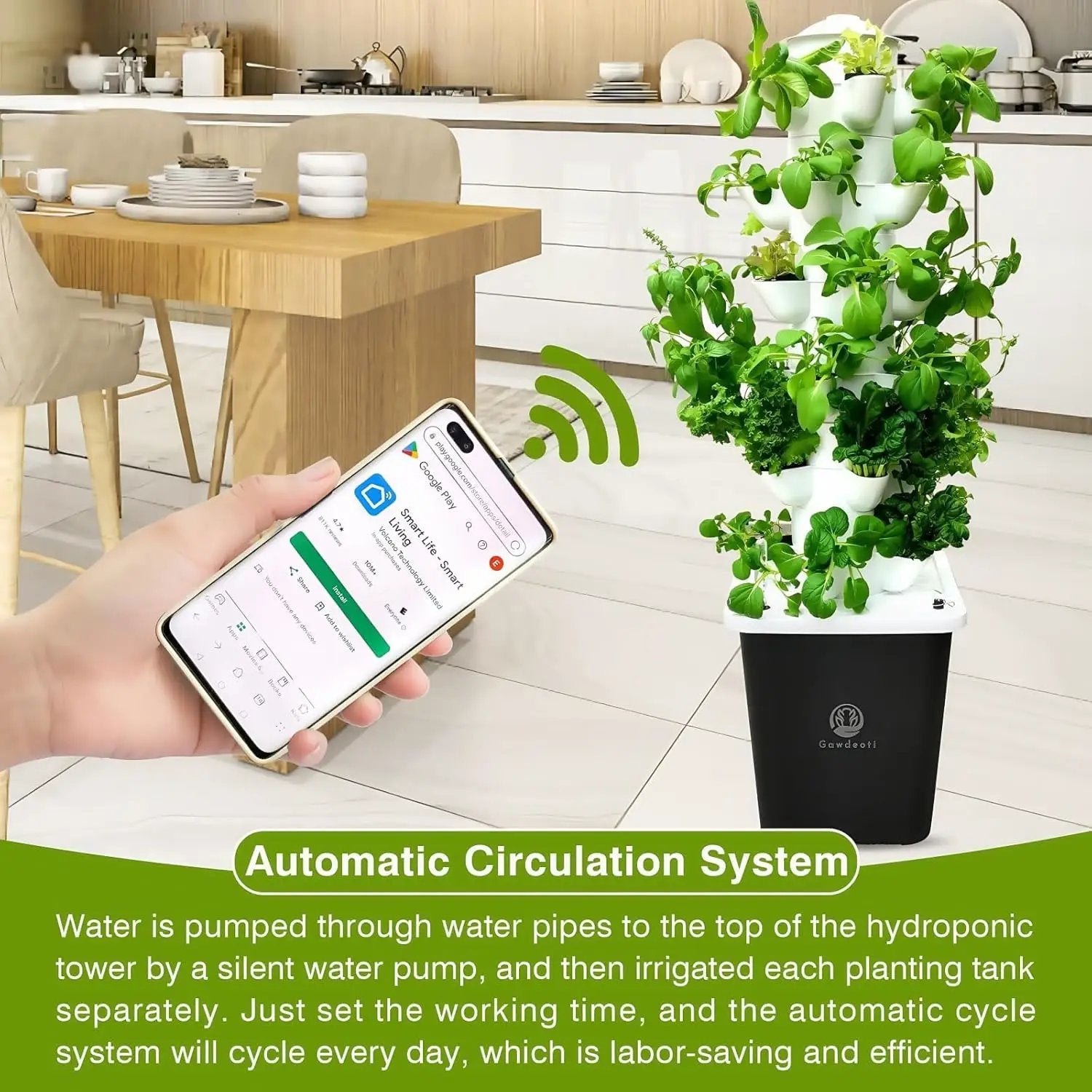 Hydroponic Growing System,Hydroponic Vertical Garden,Indoor Smart hydroponic Vegetable System, 30 Pods,Plant Germination kit with Pump System, Auto Timer, Beginner kit by GreenHaven Gardens