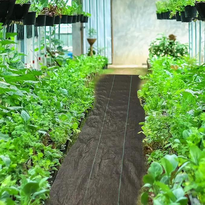 Heavy Duty Weed Barrier, 3.2oz Black Weed Blocker Fabric, Garden Fabric Weed Barrier, Weed Control Fabric Ground Cover, Landscape Fabric for Road, Gardening Mat (3FT*300FT) by GreenHaven Gardens