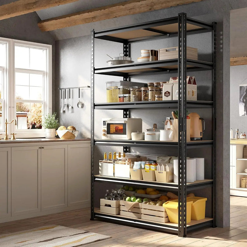 78" H Metal Shelving 6 Tier Garage Shelving Adjustable 2400LBS Storage Shelves Heavy Duty Pantry Shelves for Kitchen Closet Basement Warehouse by GreenHaven Gardens