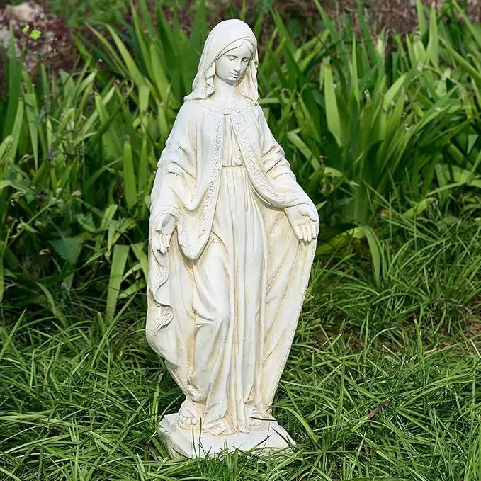 Virgin Mary Statue, Outdoor Garden Religious Decorations, Outdoor Mother Mary Statue, Garden Sculptures & Statues for Home Yard Patio Lawn Deck Hallway by GreenHaven Gardens