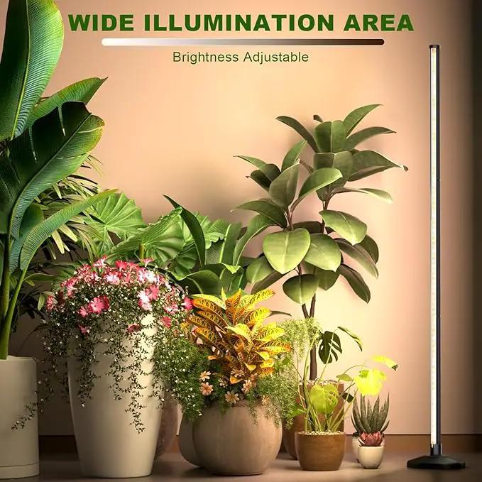 bedee LED Grow Light for Indoor Plants: 50 Inch Full Spectrum Plant Lights for Seed Starting with Timer and 10 Level Dimmable Standing Plant Growing Lamp for Greenhouse with Hanging Accessories by GreenHaven Gardens