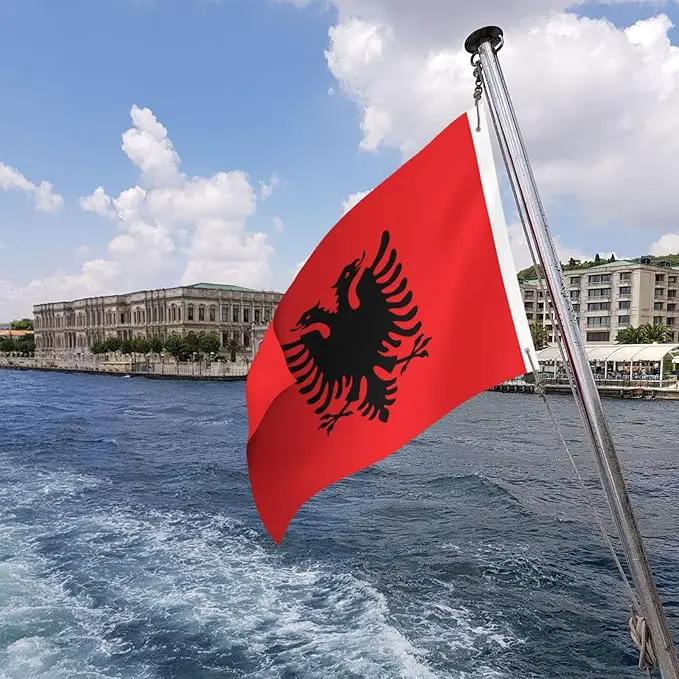 Albania Albanian Flag Garden Yard House 2x3 ft Flags Double Sided Print Banner Indoor Outdoor Party Home Decorations for Boat Dorm House Balcony by GreenHaven Gardens