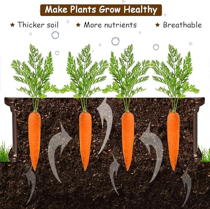 Giantex Raised Garden Bed, Planter for Flower Vegetables, Outdoor Plant Box Patio Backyard, Easy Assembly (48.5''Lx48.5''Wx12''H, Brown) by GreenHaven Gardens