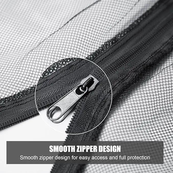 9-11 FT Umbrella Net for Outdoor Umbrella, Universal Hanging Mosquito Net for Patio,Polyester Mesh Umbrella Screen for Patio Tables with Zipper (Black) by GreenHaven Gardens