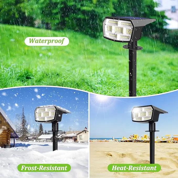 8-Pack Solar Spot Lights Outdoor, 59 LED Solar Lights Outdoor Waterproof, Outdoor Solar Lights for Yard with 3 Lighting Modes, Landscape Spotlights for Garden Pathway Driveway Walkway by GreenHaven Gardens
