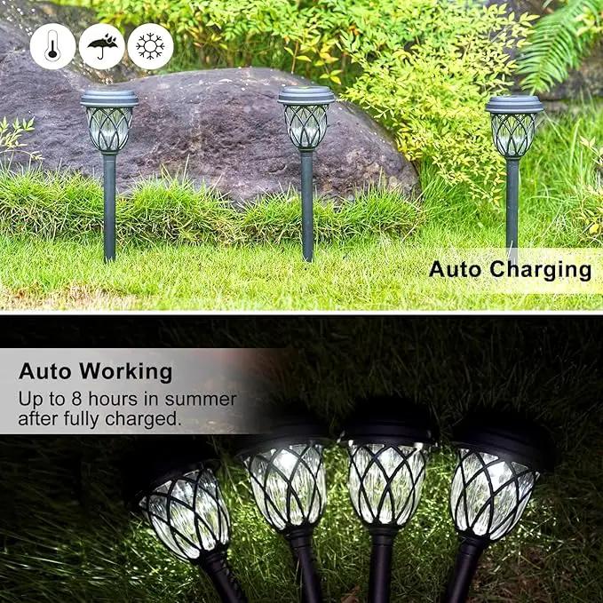 10 Pack Solar Lights Outdoor Garden Pathway Solar Powered Yard Lights for Walkway Sidewalk Driveway. by GreenHaven Gardens