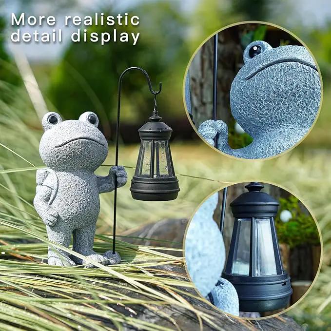 Garden Statue Outdoor Decor, Patio Garden Sculptures & Statues, Resin Outdoor Decor Gift for Women Mom Grandma (Frog) by GreenHaven Gardens