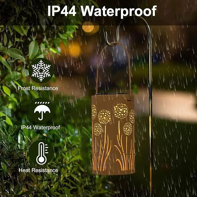 Solar Lanterns Outdoor Waterproof - Dandelion Solar Table Lamp Metal Decoration, Solar Table Lights for Desk Patio Lawn Patio Pathway Landscape Courtyard Backyard Yard Garden Art Decor(2 Pack) by GreenHaven Gardens