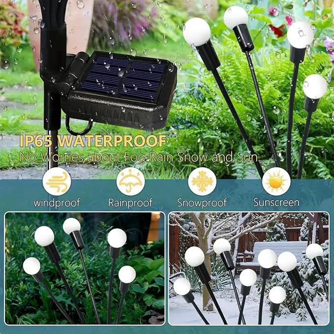 Solar Firefly Lights Outdoor, 8 Pack 96 LED Waterproof, Sway by Wind, Swaying Light for Yard Patio Backyard Garden Planter Flower Bed Pathway Outdoor Decoration (Warm White) by GreenHaven Gardens