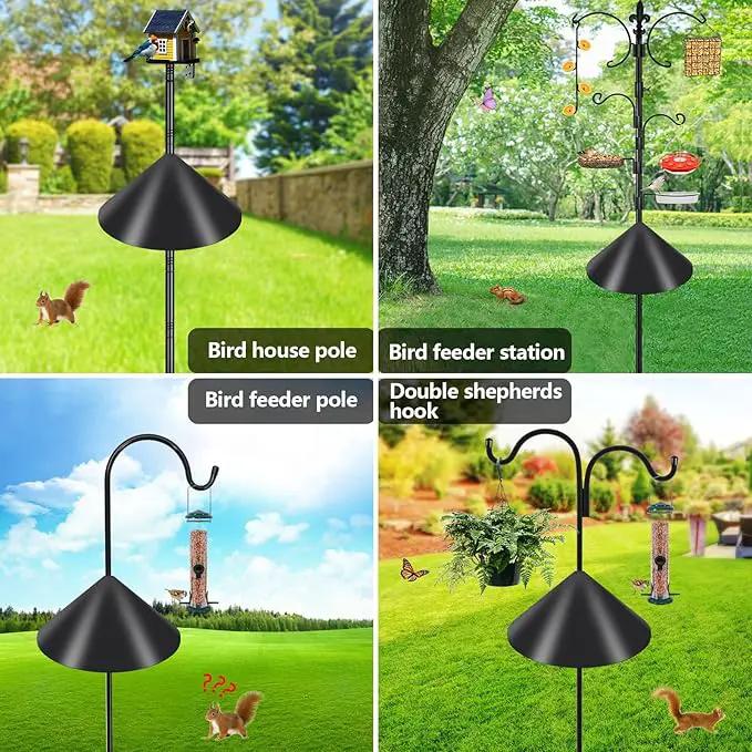 Gtongoko 19 Inch Squirrel Baffle for Bird Feeder Pole Squirrel Guards for Shepherds Hook Stopper for Bird Feeders Black 1 Pack by GreenHaven Gardens