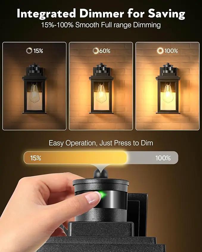 VIANIS Outdoor Motion Sensor Light, Black Exterior Lighting Fixtures Sconce, Dusk to Dawn Outdoor Lighting, Waterproof Front Porch Light for Garage, Patio, Doorway, Anti-Rust, Hardwired, Non-Solar by GreenHaven Gardens