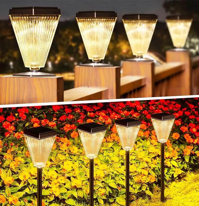 Solar Post Cap Lights 6 Pack Outdoor Waterproof Solar Fence Post Lights Sun Powered Pillar Lights Garden Decorative Yard Patio Walkway Pathway Lights by GreenHaven Gardens