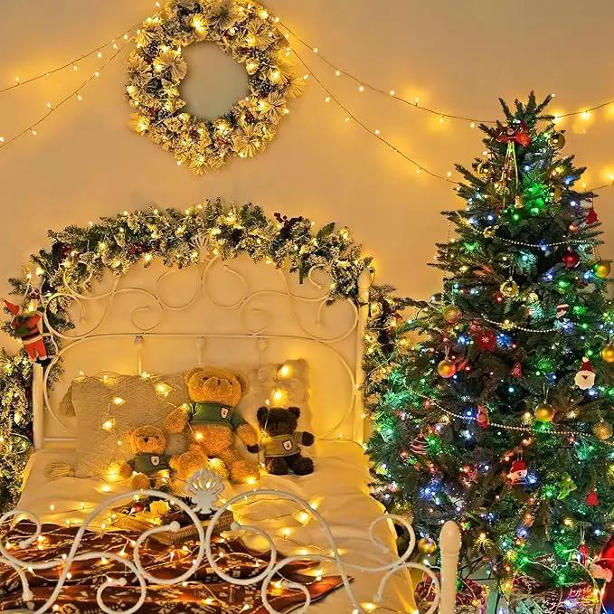 JMEXSUSS 200 LED Christmas String Lights Outdoor Waterproof, 66ft Color Changing String Lights Plug in, Warm White & Multicolor Christmas Lights for Trees Yard Wedding Xmas Party by GreenHaven Gardens