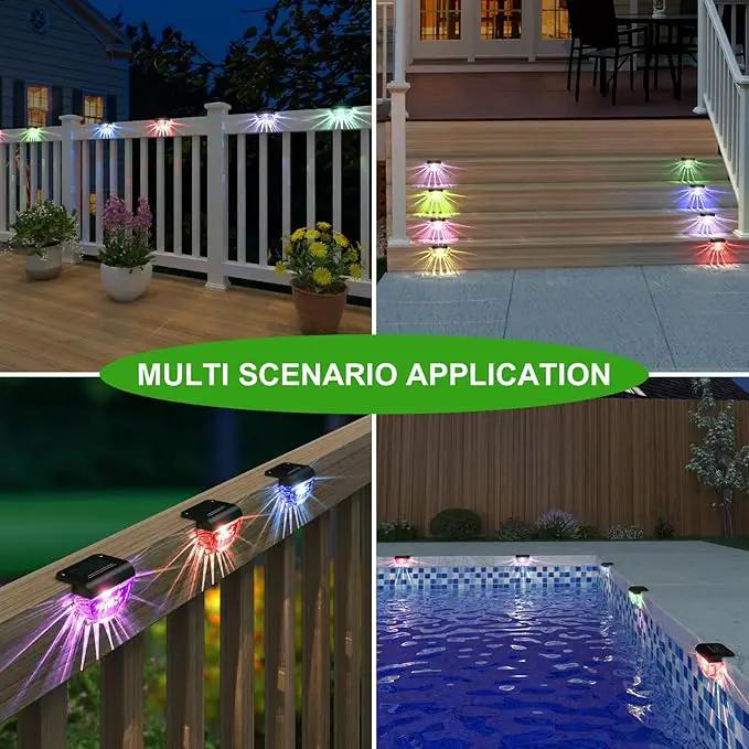8 Pack Solar Deck Lights Outdoor, Solar Step Lights Waterproof for Outside, Yard, Patio, Garden, Pool, Railing, Stairs, Fence (Color Changing) by GreenHaven Gardens